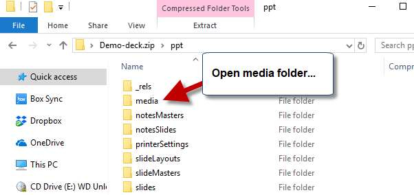 compressing media in powerpount 14 for mac
